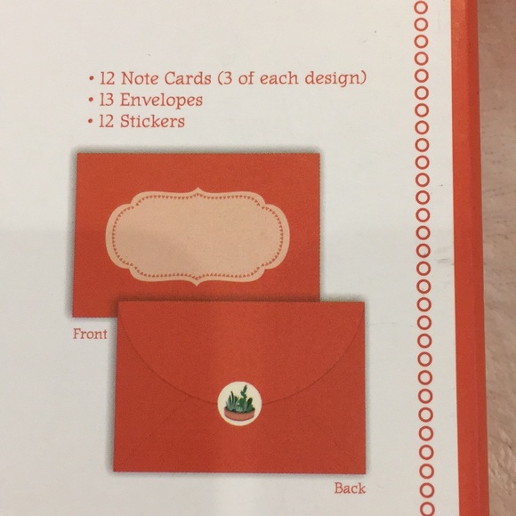 Potted Plants Succulents Cactus Thank You Note Boxed Set 12 notes 4 designs NWT - Picture 8 of 16